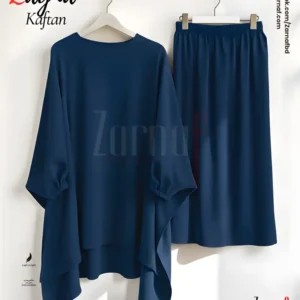 Zayna Kaftan Set (Navy Blue)