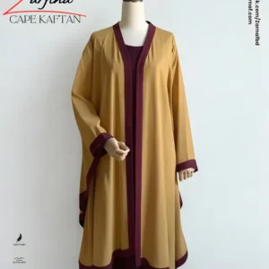 Zarfina Cape-Kaftan (Mustard Yellow)