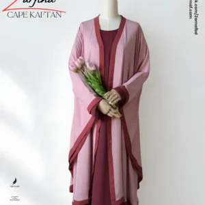 Zarfina Cape-Kaftan (Dusty Pink)