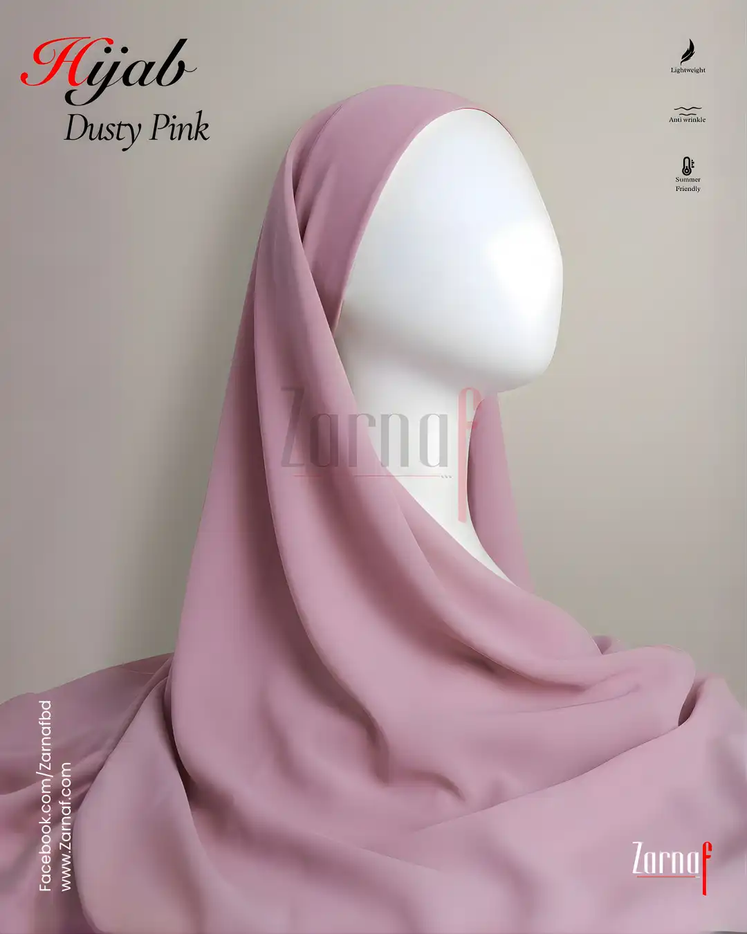 Hijab (Dusty Pink)